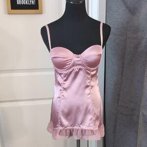 Victoria's Secret Elegant Pink Satin Chemise